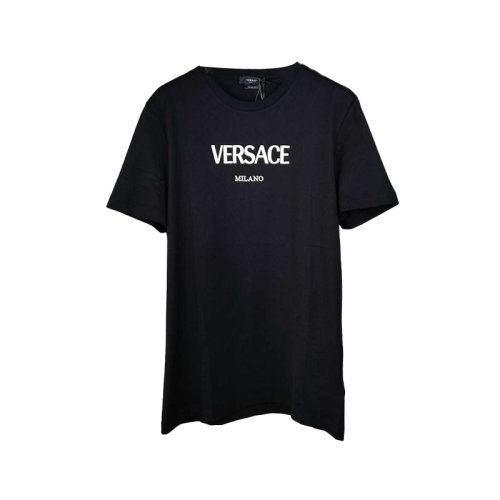 Versace 范思哲 刺繡logo短袖 黑色  男女同款