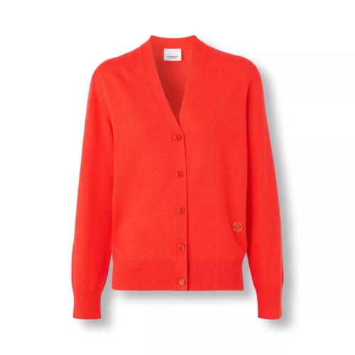  BURBERRY 22年秋冬 女士 專(zhuān)屬標(biāo)識(shí)圖案羊毛混紡開(kāi)衫 80555031