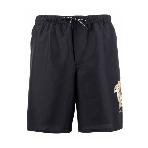 VERSACE/范思哲 男士黑色滌綸經典徽標裝飾短褲 10015981-A02835-5B000