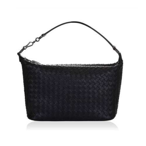 Bottega Veneta/葆蝶家  女包 女士 黑色皮質(zhì)格子手提包 239988-V0016-8175