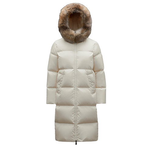Moncler/蒙克萊 21年秋冬新款 MARRIONNIER系列 女士絲白色技術(shù)尼龍派克大衣羽絨服H20931C0007054155034