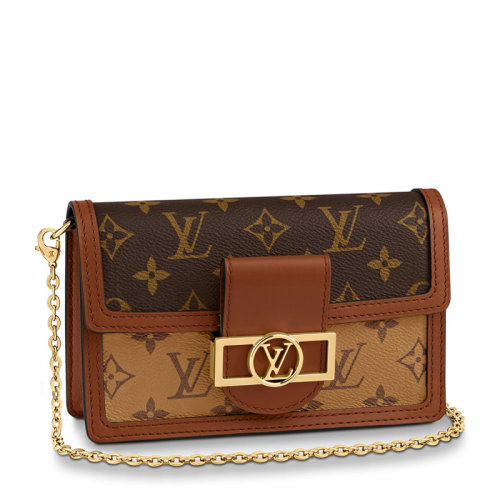 Louis Vuitton/路易威登DAUPHINE 女士 Monogram帆布小牛皮V 標(biāo)識(shí)鎖扣經(jīng)典老花鏈條包單肩包女包 M68746【預(yù)售3-4周】