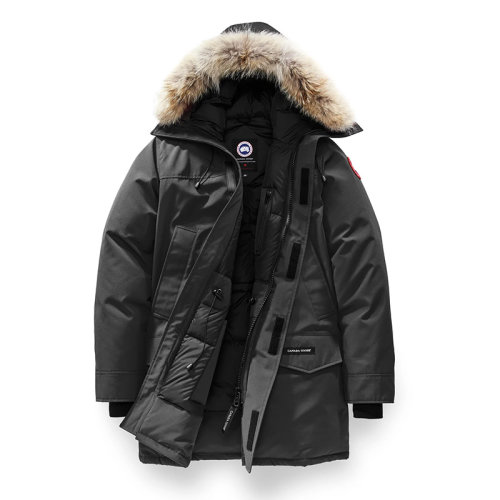 CANADA GOOSE/加拿大鵝   LANGFORD COUPE FUSION系列 男士石墨色連帽毛邊防風(fēng)派克大衣2062MA-GRAPHITE