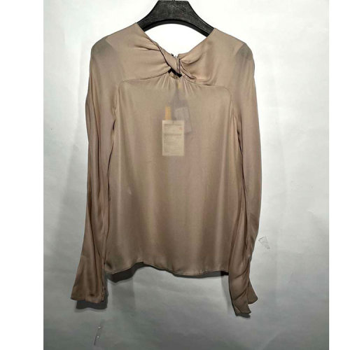 Emporio Armani/安普里奧阿瑪尼 淺駝色女士長袖上衣（瑕疵折扣）