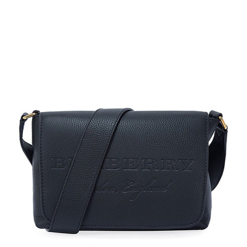 BURBERRY/博柏利 牛皮革小號(hào)壓花信使單肩包 40658611