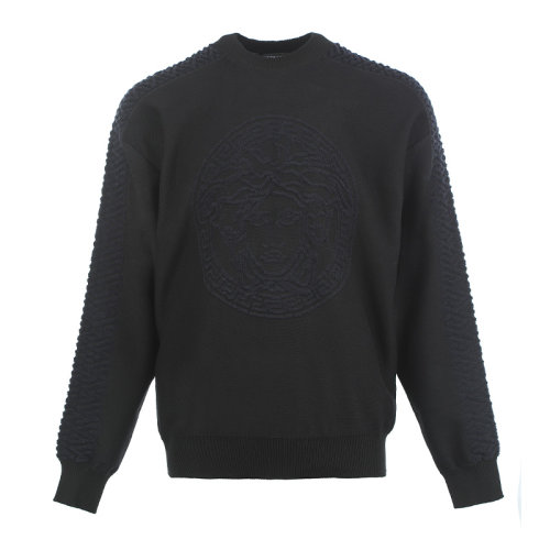 VERSACE/范思哲【22年新款】美杜莎圖案寬松套頭男士針織衫/毛衣 10031201A022年23