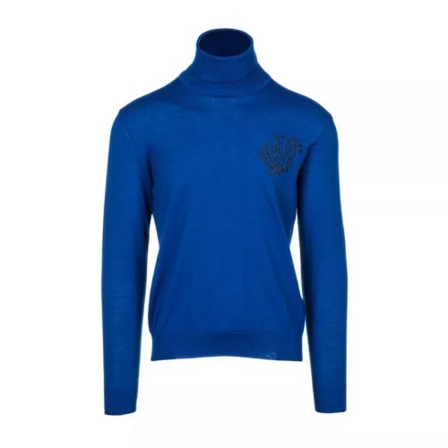  VERSACE/范思哲 男士藍(lán)色羊毛針織衫/毛衣 B5GSB829 56622 253 PLFSX