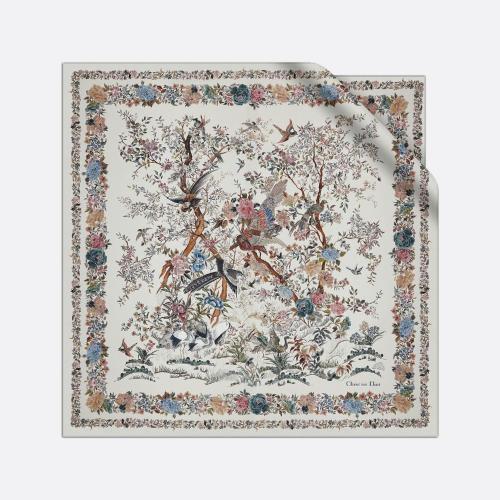  DIOR迪奧 22年秋冬 女士 圍巾 Carre Dior Jardin dHiver 25JAH090I606_C087