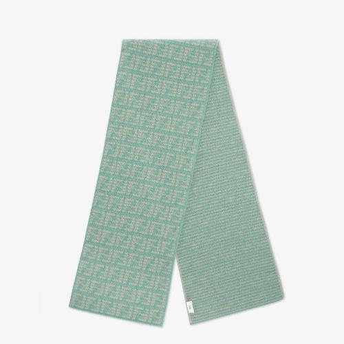  FENDI芬迪 22年秋冬 女士 圍巾 薄荷綠羊絨圍巾 FXT362ALSQF0QC3