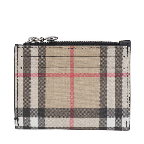 BURBERRY/博柏利 卡片夾 女款 經(jīng)典格紋拉鏈卡夾 聚酯纖維  80151331