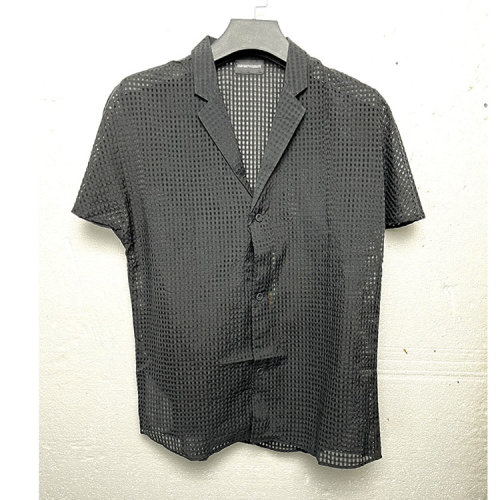 Emporio Armani/安普里奧阿瑪尼 黑色男士短袖襯衫