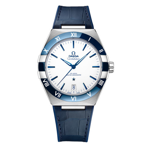 OMEGA/歐米茄 22年秋冬新款 星座系列 男士白色表盤自動(dòng)機(jī)械機(jī)芯精鋼表殼皮表鏈帶腕表41毫米131.33.41.21.04.001