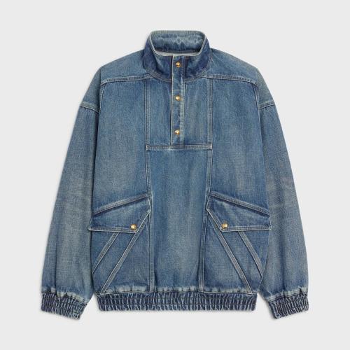  CELINE賽琳思琳 22年秋冬 女士 夾克 聯(lián)合水洗色開(kāi)領(lǐng)夾克 2T250930F.07UW