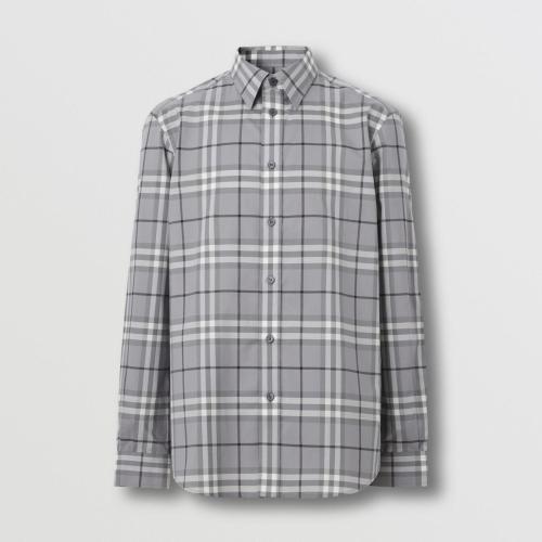  BURBERRY 22年秋冬 男士 格紋棉質(zhì)襯衫 80554911