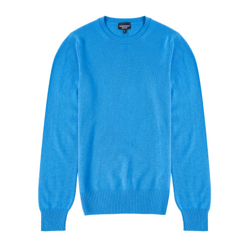 Emporio Armani/安普里奧阿瑪尼 寶藍(lán)色 男士針織衫/毛衣  [Exclusive] 8N1M39-1M71Z-0711