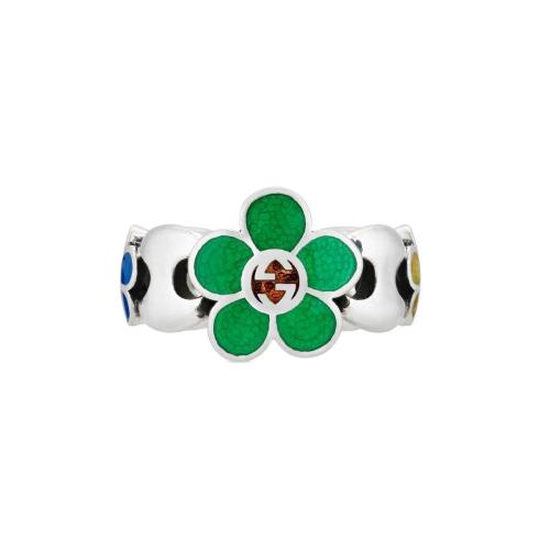  GUCCI古馳 22年秋冬 女士 琺瑯花朵戒指 703703 J8410 8519