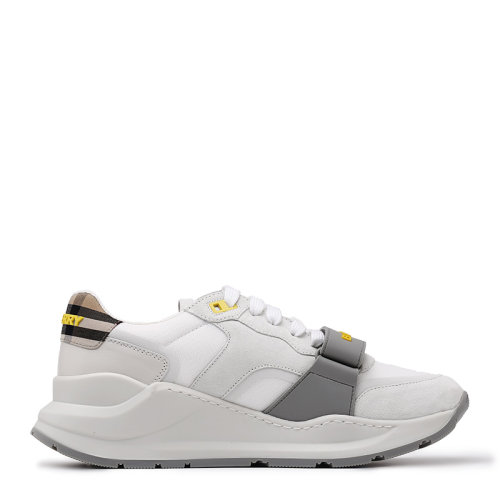 BURBERRY/博柏利Vintage 格紋、麂皮拼皮革運(yùn)動(dòng)鞋男士休閑運(yùn)動(dòng)鞋8031098