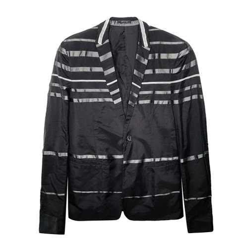 Emporio Armani/安普里奧阿瑪尼黑色條紋男士西服上衣R1G640R1325011