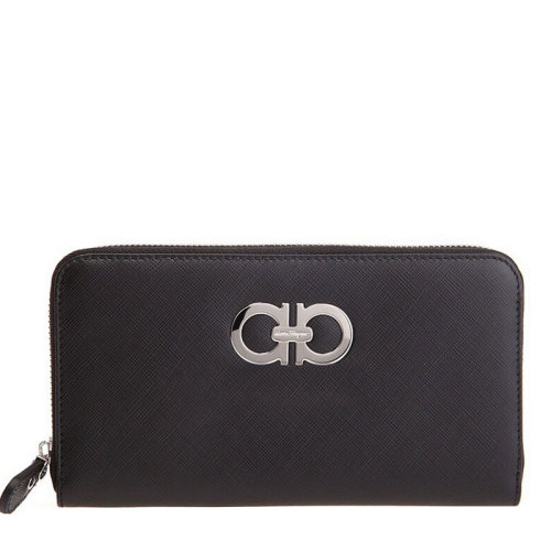 Salvatore Ferragamo/菲拉格慕 女士 女包 黑色皮革時(shí)尚錢包卡包 0474144 22B300