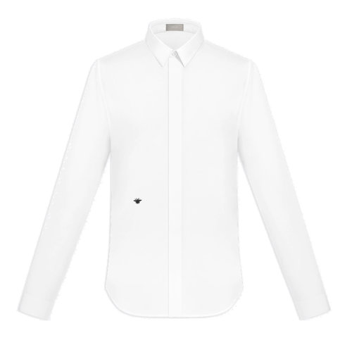 DIOR/迪奧  新款男士白色棉府綢蜜蜂刺繡長袖襯衫 433C529B1581_C089