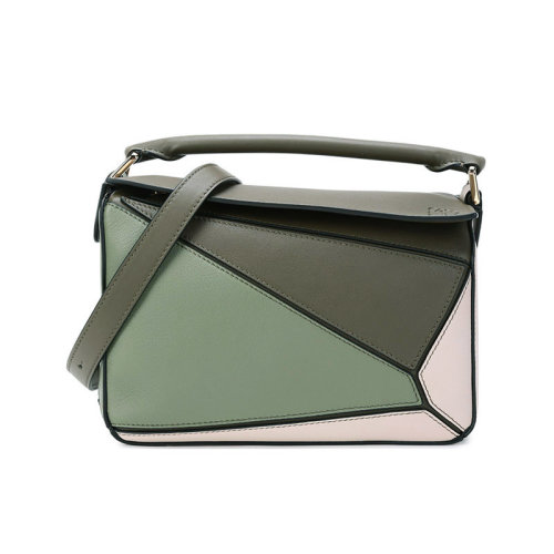 LOEWE/羅意威 女士Puzzle系列牛皮革手提單肩斜挎包多色小號 A510S21X55