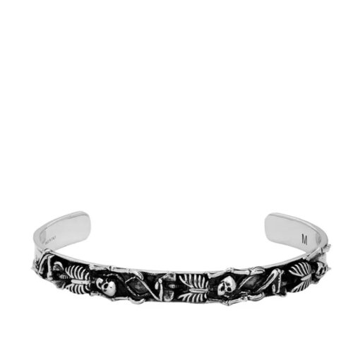 Alexander McQueen/亞歷山大麥昆 男女同款 銀色金色骷髏時(shí)尚手鐲 575538J160Y0446