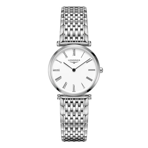 LONGINES/浪琴  嘉嵐系列 石英表白盤精鋼表殼鋼鏈男女表29毫米L4.512.4.11.6