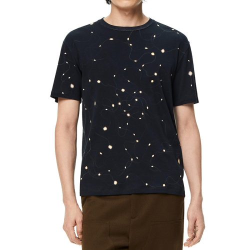 LOEWE/羅意威 22年秋冬新款 男士白色純棉燈光印花T恤H526Y22X33-1100
