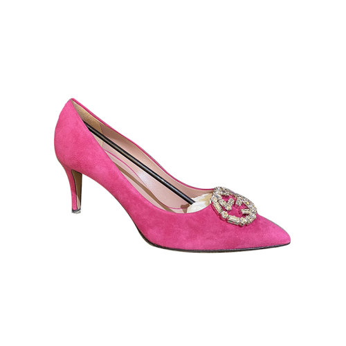 Gucci 古馳 女士大鉆扣經(jīng)典雙G logo水晶鞋