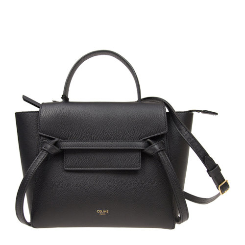 CELINE/賽琳 BELT系列    女士小牛皮粒面斜挎包鯰魚包手提包