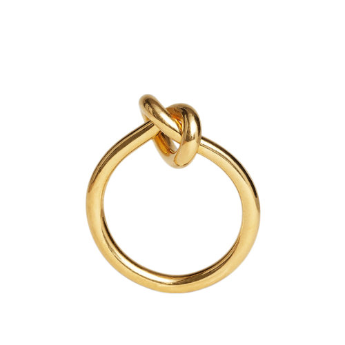 CELINE/賽琳 經(jīng)典KNOT系列 金色黃銅繩結(jié)情人結(jié)戒指指環(huán)46N636BRA.35OR