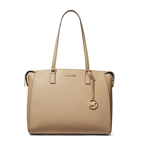 Michael Kors/邁克·科爾斯 Charlie系列 MK女士橘徽標牛皮手提包單肩包