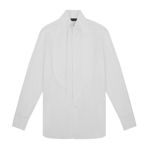 Emporio Armani 女士 白色 純色領(lǐng)帶襯衫  9NC25T-92326-100