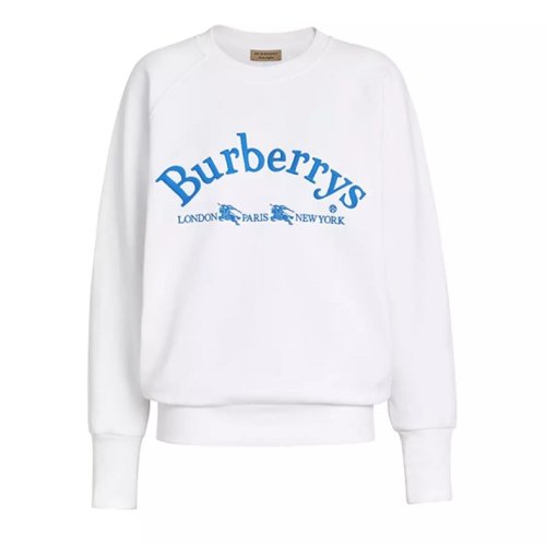 BURBERRY/博柏利  女衛(wèi)衣圓領長袖字母印花衛(wèi)衣 白色8002923