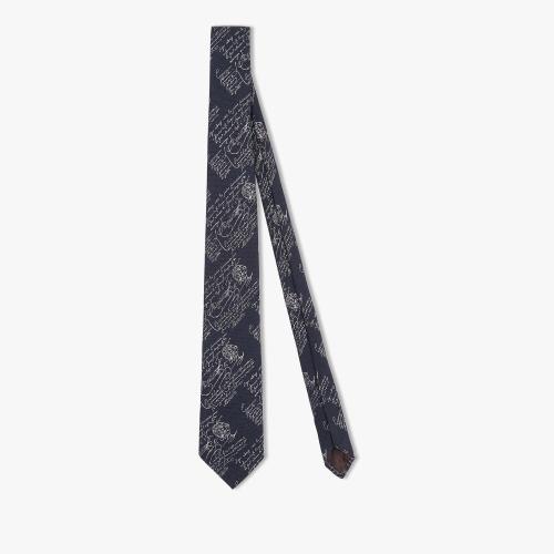  伯魯提BERLUTI 22年秋冬 男士 領(lǐng)帶 羊絨與真絲scritto圖紋領(lǐng)帶 TJ77-SBGM_RTW-N81