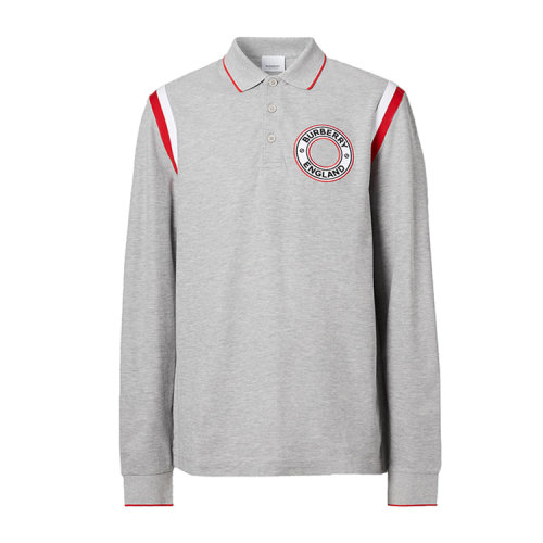 BURBERRY/博柏利 長袖徽標圖案嵌花男士長POLO 8035416 1