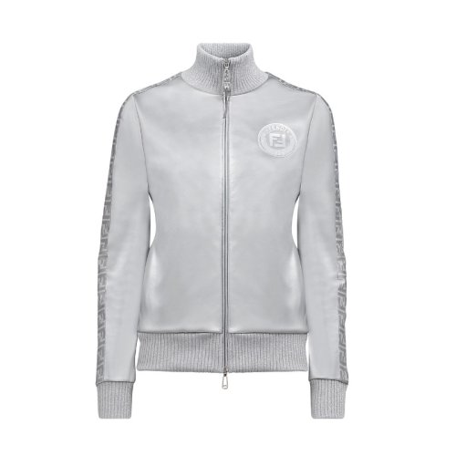 FENDI/芬迪 19秋冬女士銀色印花夾克FAF069AB3TF0HH3