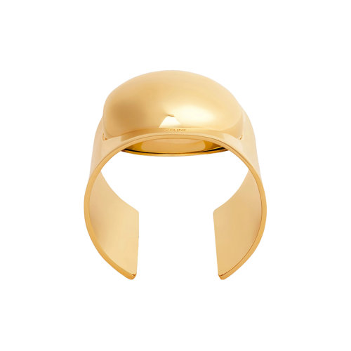 CELINE/賽琳 22新款 女士金色黃銅卵石形狀手鐲460BQ6BRA.35OR