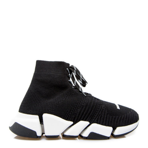 Balenciaga/巴黎世家 SPEED LT 2.0系列男士黑色聚酰胺字母徽標印花時尚杏仁形鞋頭休閑鞋運動鞋襪子鞋男鞋 617258-W1702-1015