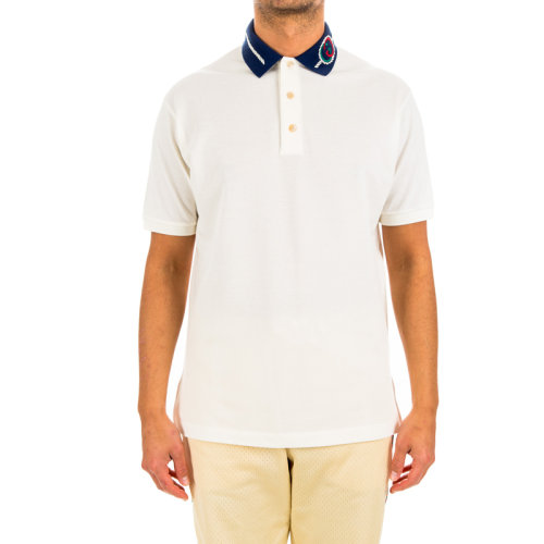 GUCCI/古馳  古琦男裝 時(shí)尚簡(jiǎn)約 男士白色棉質(zhì)短POLO 598960 XJB0X 9280 HKY012467