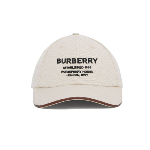 BURBERRY/博柏利 22年秋冬新款 Horseferry系列 男女同款自然色純棉帆布棒球帽鴨舌帽80561271