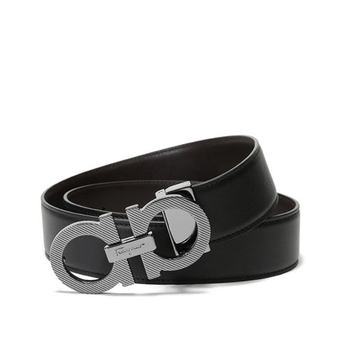 Salvatore Ferragamo/菲拉格慕  男士牛皮板扣式雙面皮帶腰帶 67A163