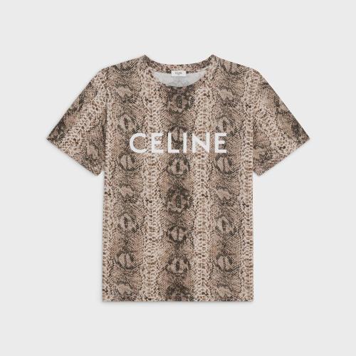  CELINE賽琳思琳 22年秋冬 男士 短袖T恤 CELINE棉質(zhì)平紋針織寬松T恤 2X681307H.19BW