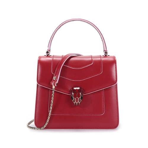 BVLGARI/寶格麗  女士SERPENTI FOREVER ACCESSORIES系列牛皮蛇頭扣手提單肩斜挎包 289220