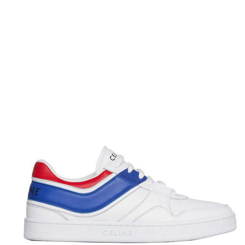 CELINE/賽琳 22年早春新款 TRAINER系列 女士光學(xué)白色/藍色/紅色拼色牛皮革運動鞋345033338C.01DB