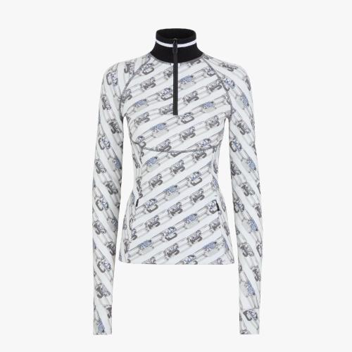  FENDI芬迪 22年秋冬 女士 夾克 拼色高科技布料運(yùn)動衫 FAF321AK7WF1IHA