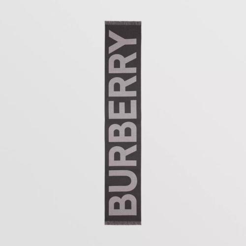 BURBERRY 22年秋冬 女士 徽標羊毛提花圍巾 80623991