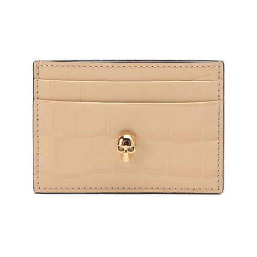 Alexander McQueen/亞歷山大麥昆【22春夏新款】女士皮革Skull卡包卡夾 632038 1JMUZ