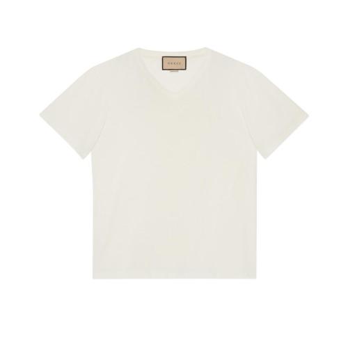  GUCCI古馳 22年秋冬 男士 飾雙G棉質(zhì)T恤 700131 XJEJF 9088