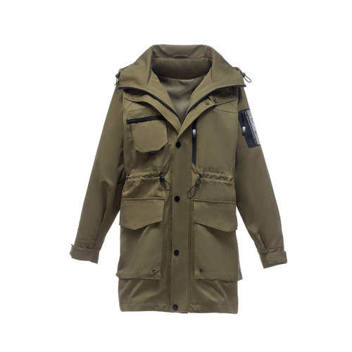 GeleiStory/GeleiStory 秋冬新款風(fēng)衣中長款工裝外套女新疆棉INS小個子外套  女士風(fēng)衣